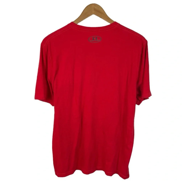 TS485 Mens Under Armour Loose Fit Heat Gear Logo Graphic T Shirt L - Picture 4 of 5